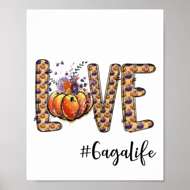 Affiche Femens Love Gaga Vie Citrouille Automne Halloween (Devant)