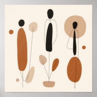 Affiche Feminine Geometric Line Art Set VI