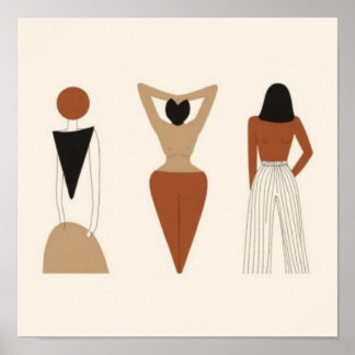 Affiche Feminine Geometric Line Art Set VII