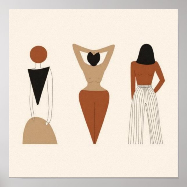 Affiche Feminine Geometric Line Art Set VII (Devant)