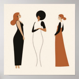 Affiche Feminine Geometric Line Art Set XXX