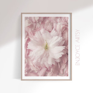 Affiche Feminine rose cerisier fleur photo mur art