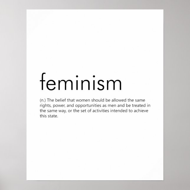 Affiche Féminisme (Définition) - Signification Féministe (Devant)