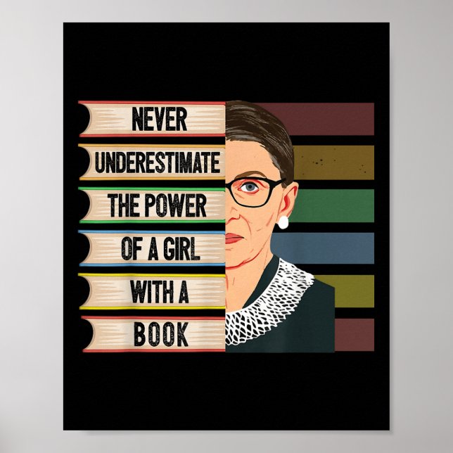 Affiche Féministe Ruth Bader Ginsburg Rbg Citation Fille A (Devant)