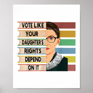 Affiche Feministe Ruth Bader Ginsburg RBG Citation Girl Wi