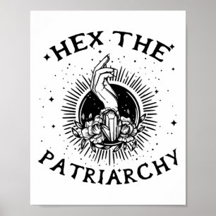 Affiche Feministe Wicca Witch Hex Le Patriarcat sorcière