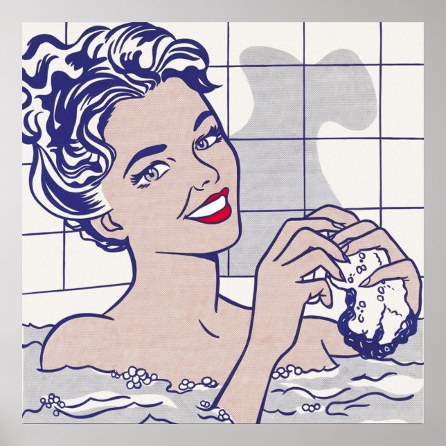 Affiche Femme à Bath par Roy Lichtenstein (Devant)