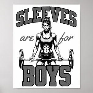 Affiche Femme à manches de musculation drôle de musculatio
