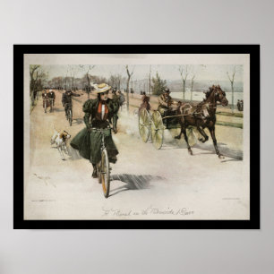 Affiche Femme à vélo 1897