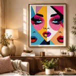 Affiche Femme Abstraite Colorée Belle Pop Art<br><div class="desc">Découvrez notre captivant "Affiche de Femme Abstraite Colorée Belle Pop Art". Embrassez l'essence de l'art contemporain avec cette pièce vibrante présentant une représentation abstraite époustouflante de femmes. Le mélange dynamique de rouge, rose, noir et blanc crée une composition visuellement saisissante. Cette affiche pop art unique combine sans effort élégance et...</div>