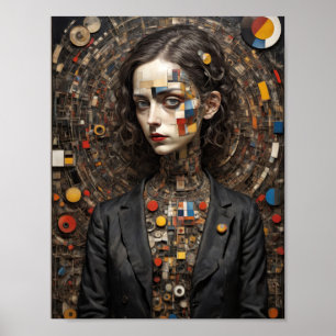 Affiche Femme abstraite de style d'art avant-garde moderne