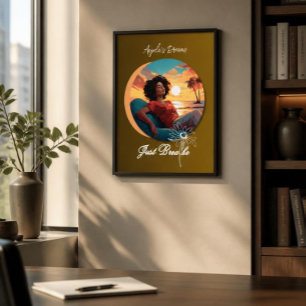 Affiche Femme afro-américaine qui respire simplement