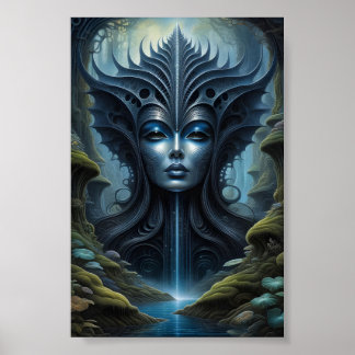 Affiche Femme Alien - Paysage - 003 - NV - Art Imaginaire