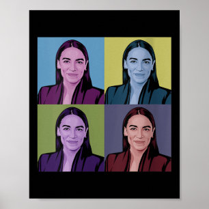 Affiche Femme Aoc Alexandria Ocasio-cortez First Femme P