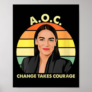 Affiche Femme Aoc Alexandria Ocasio-cortez First Femme P