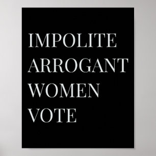 Affiche Femme Arrogante Impolie Résiste Anti-Trump Warren