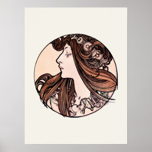 Affiche Femme Art nouveau par Alphonse Mucha