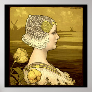 Affiche Femme Art Nouveau vintage par Paul Berthon