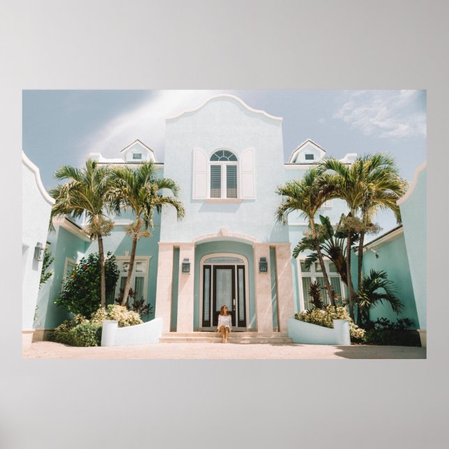 Affiche Femme assise devant l'immeuble (Devant)