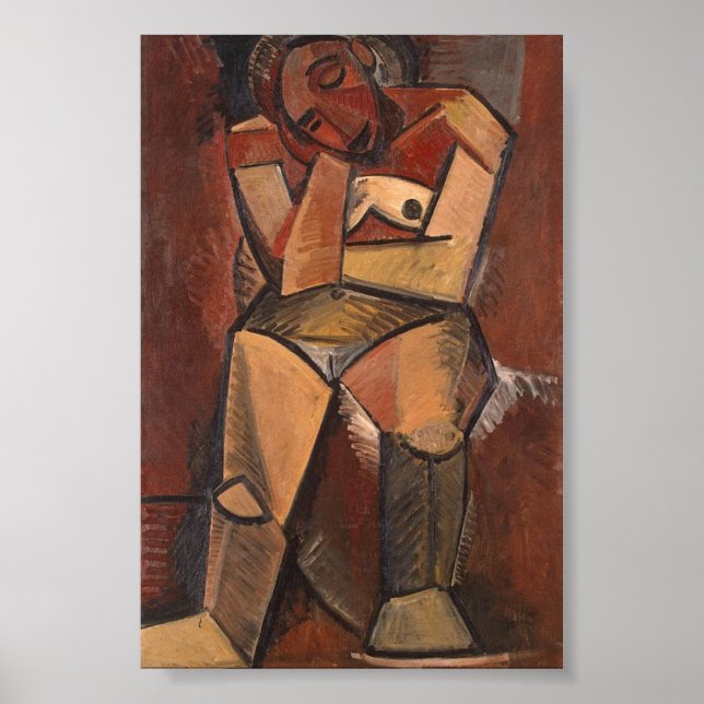 Affiche Femme assise par Pablo Picasso (1908) (Devant)