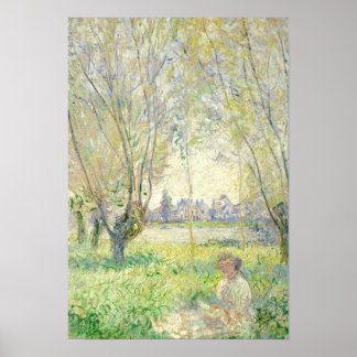 Affiche Femme assise sous les saules - Claude Monet