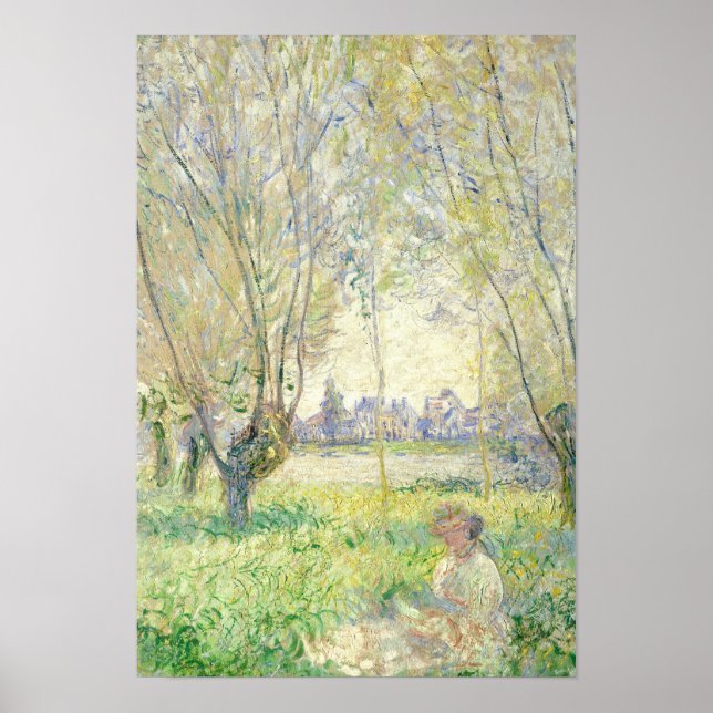 Affiche Femme assise sous les saules - Claude Monet (Devant)