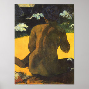 Affiche Femme au bord de la mer par Paul Gauguin, Beaux-ar