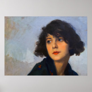 Affiche Femme au châle vert, Cyprien Eugène Boulet