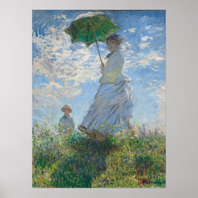 Affiche Femme au parasol (Devant)