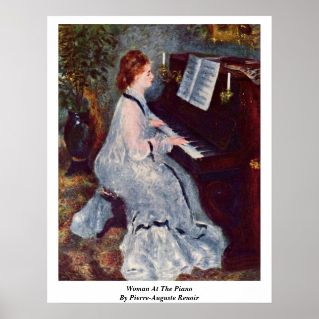 Affiche Femme Au Piano De Pierre-Auguste Renoir (Devant)