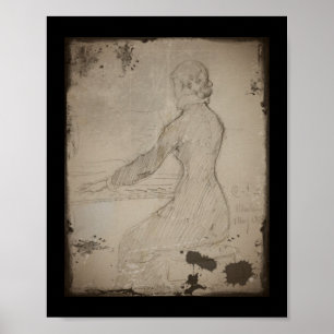 Affiche Femme au piano (piano de Vid de barrage)