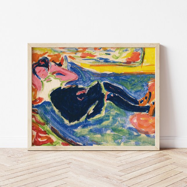 Affiche Femme aux bas noirs | Ernst Ludwig Kirchner (Créateur téléchargé)