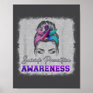 Affiche Femme aux cheveux décoiffés pour la sensibilisatio