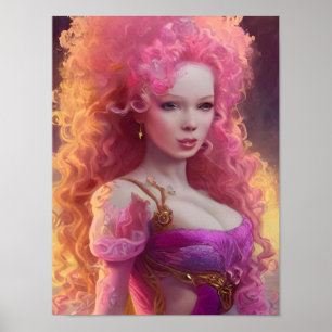 Affiche Femme aux gros cheveux