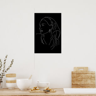 Affiche Femme avec Écharpe