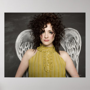 Affiche femme avec les ailes 2 d'ange
