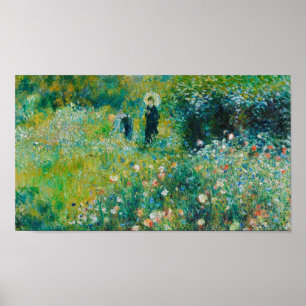 Affiche Femme avec Parasol, Jardin, Renoir