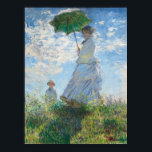 Affiche Femme avec Parasol, Madame Monet et Son Fils<br><div class="desc">Peinture impressionniste de paysage par Claude Monet - Chefs d'oeuvre classiques - Claude Monet Impressionniste série - Femme avec un parasol,  Madame Monet et Son Fils</div>