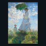 Affiche Femme avec Parasol, Madame Monet et Son Fils<br><div class="desc">Peinture impressionniste de paysage par Claude Monet - Chefs d'oeuvre classiques - Claude Monet Impressionniste série - Femme avec un parasol,  Madame Monet et Son Fils</div>