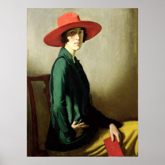 Affiche Femme avec un Casquette rouge (Devant)