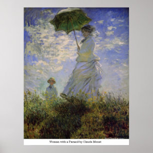 Affiche Femme avec un parasol par Claude Monet