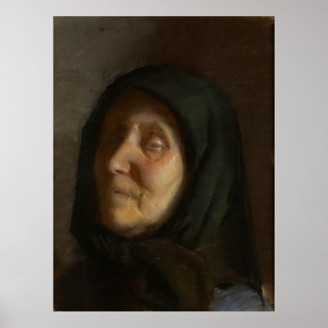Affiche Femme aveugle par Anna Ancher 1885 (Devant)