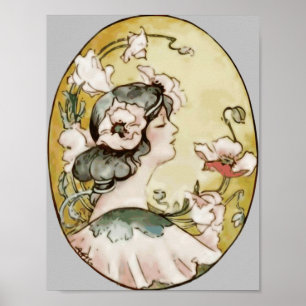 Affiche Femme beauté charme élégance portrait