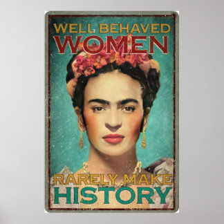 Affiche Femme bien Comtenue Rarement faire l'histoire
