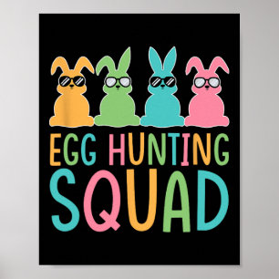 Affiche Femme chasse aux oeufs Squad Famille de l'équipage