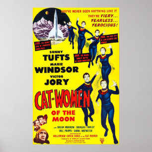 Affiche Femme-chat de la lune