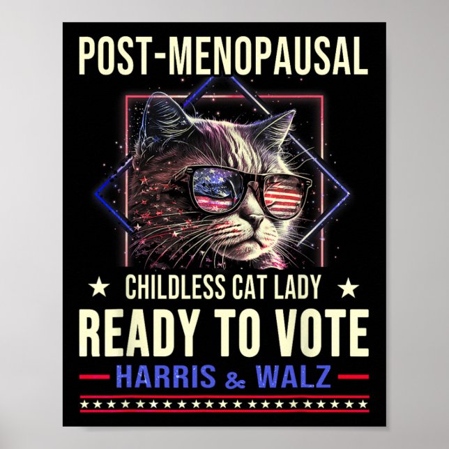 Affiche Femme Chatte Sans Enfant Après La ménopause Prête  (Devant)