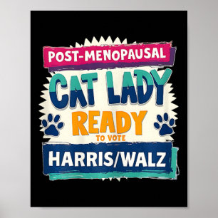 Affiche Femme Chatte Sans Enfant Après La ménopause Prête