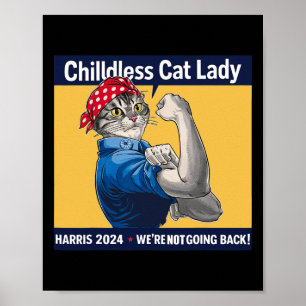 Affiche Femme chatte sans enfants Nous ne rentrons pas Kam