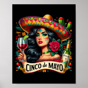 Affiche Femme Cinco De Mayo Drôle Cinco De Mayo Mexicain I